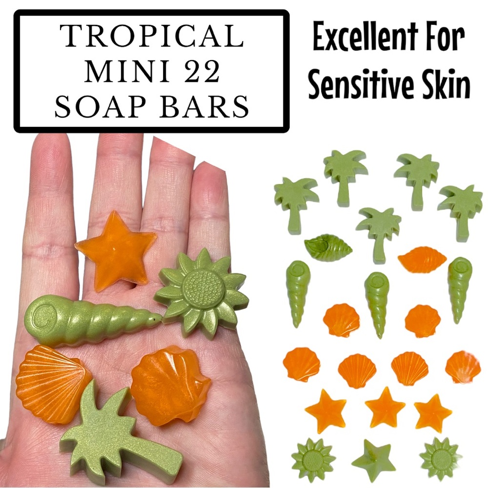 22 Bars, Tropical Mini Soap, Handmade, Great Gift Idea! ( PRICE IS FIRM )